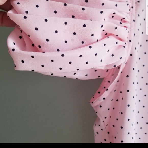 Vintage pink puff sleeve blouse - Picture 12 of 14
